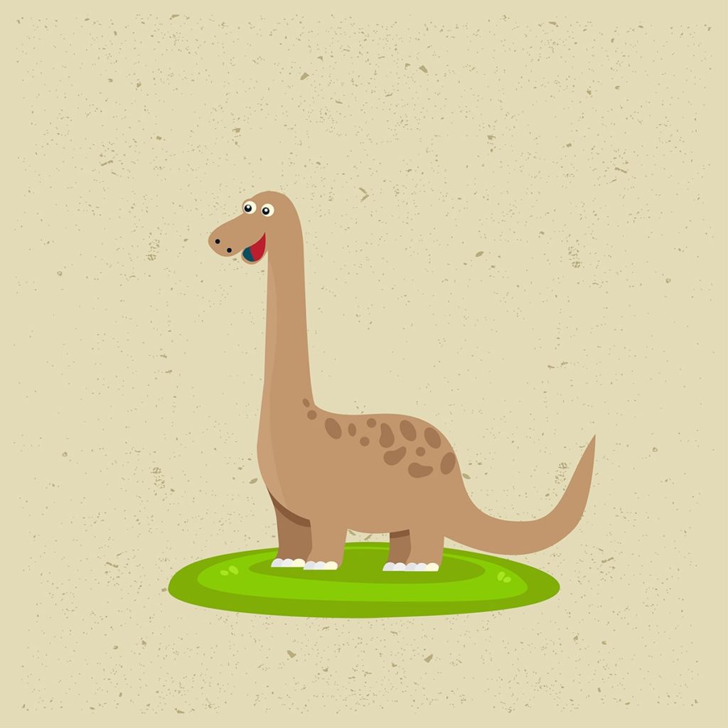 Free cartoon dinosaur vector illustration