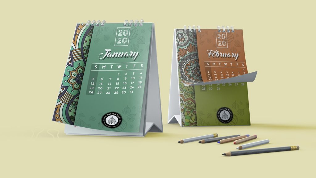 Graphic design service for printed calendars. 