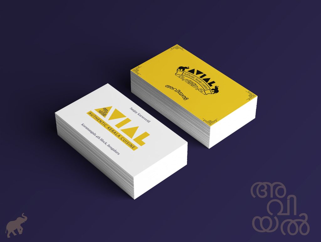 Business card design for restaurant. 